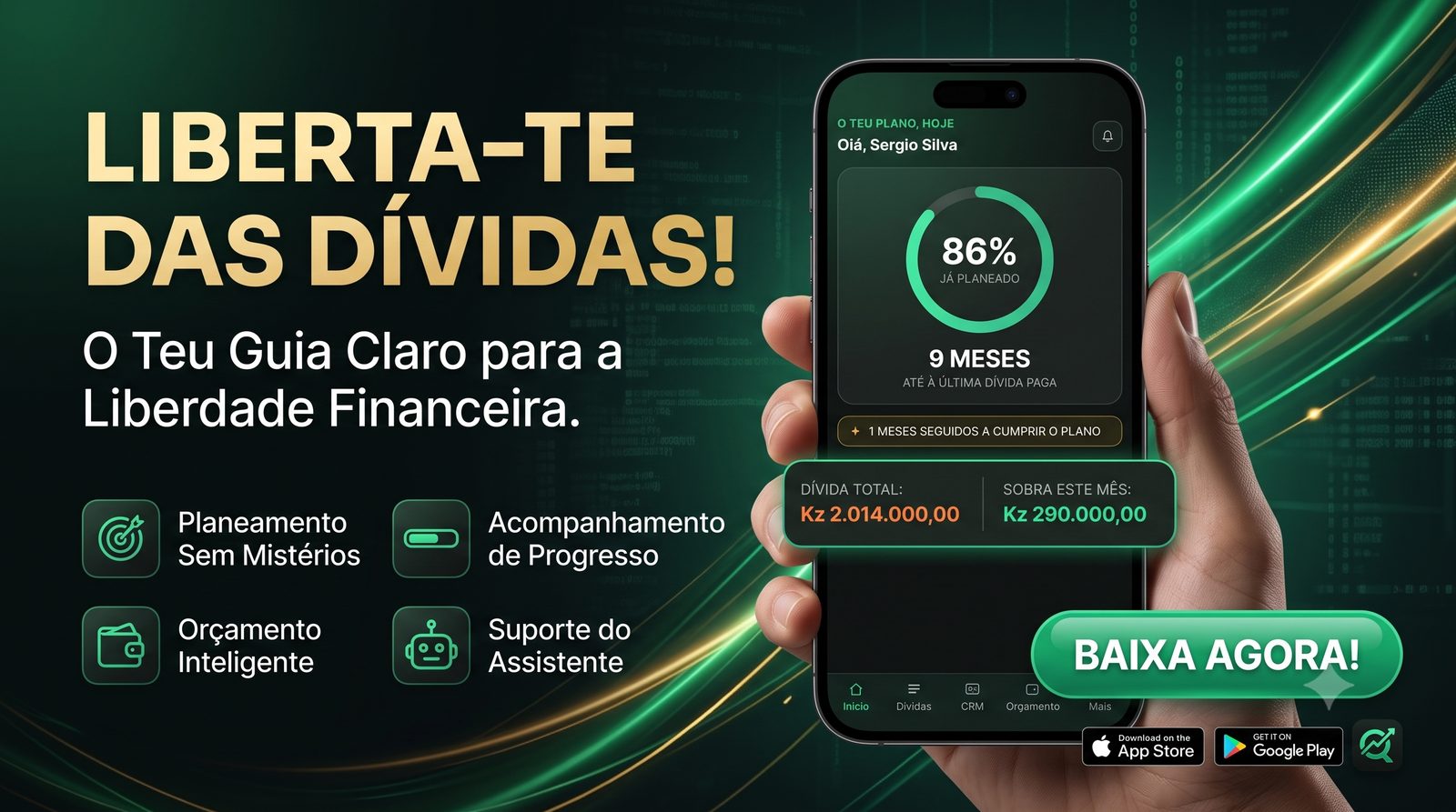 Liberta-te das dívidas — o teu guia claro para a liberdade financeira, no app Caminho Livre